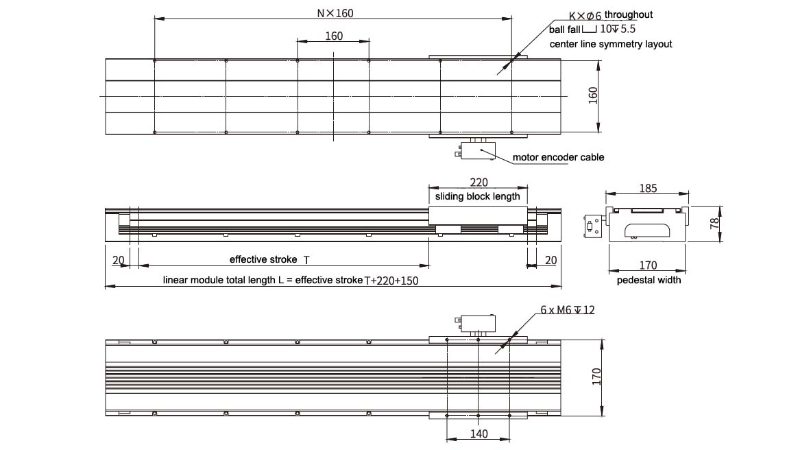 Guida di movimento lineare CNC ad alta precisione HAN'S