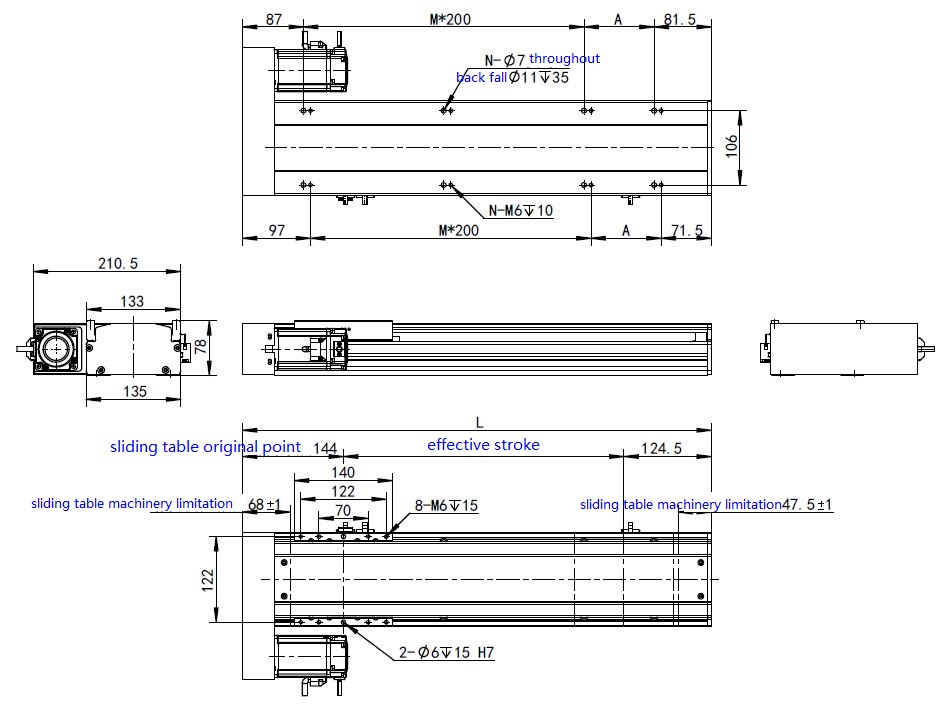 Stadi per motori lineari per l'industria CNC LASER HAN'S